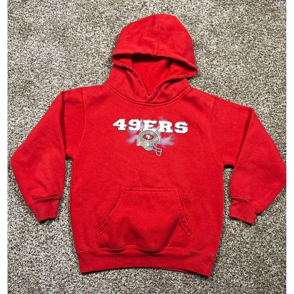 NFL Team Apparel NFL San Francisco 49ers Red Hoodie Sweatshirt Youth M 5/6